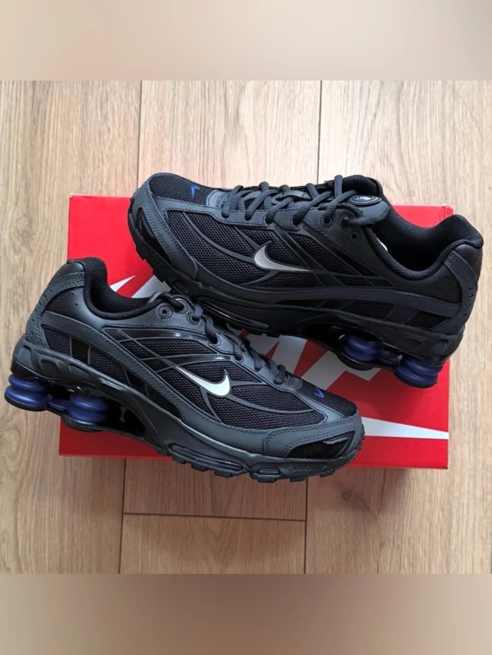 Nike Shox 🔥 Ride 2 Black Metallic Silver Deep Royal Blue IM5999-010 Size 10.5 - Picture 2 of 10